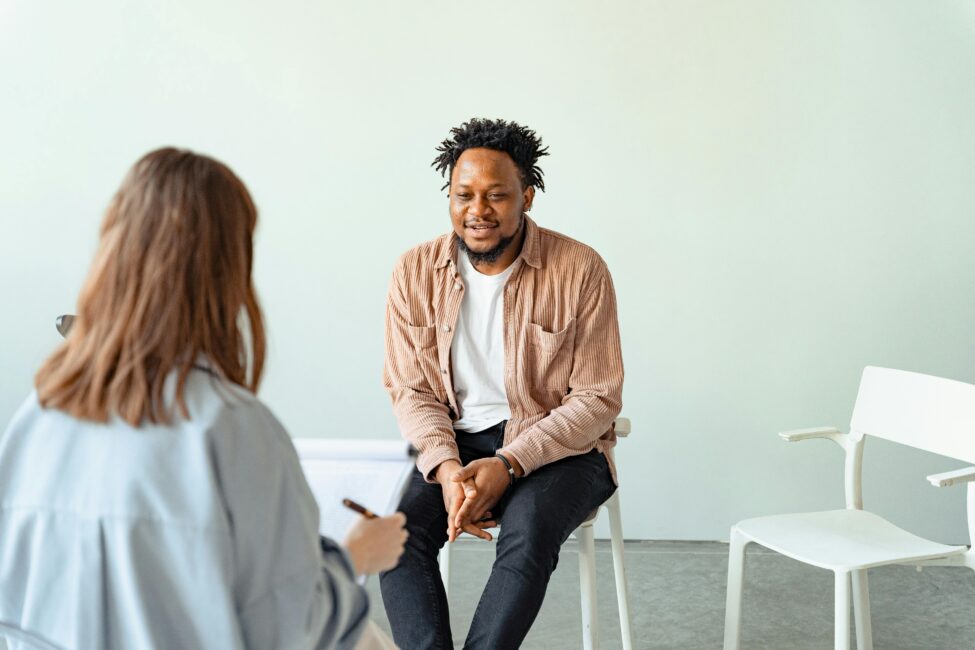 man getting therapy