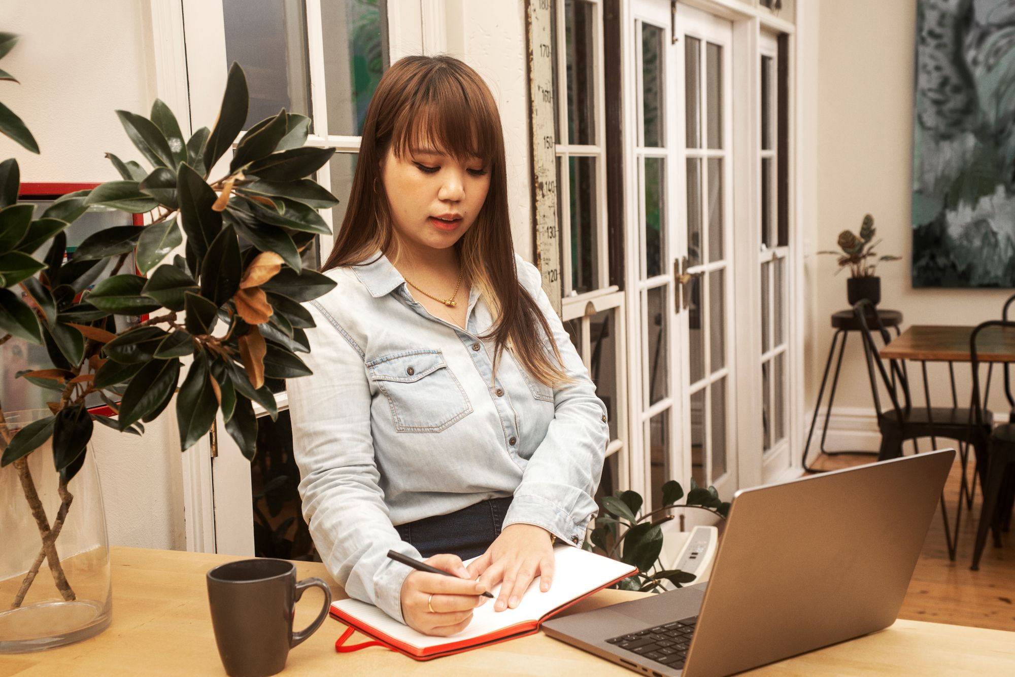 Business student Tan working